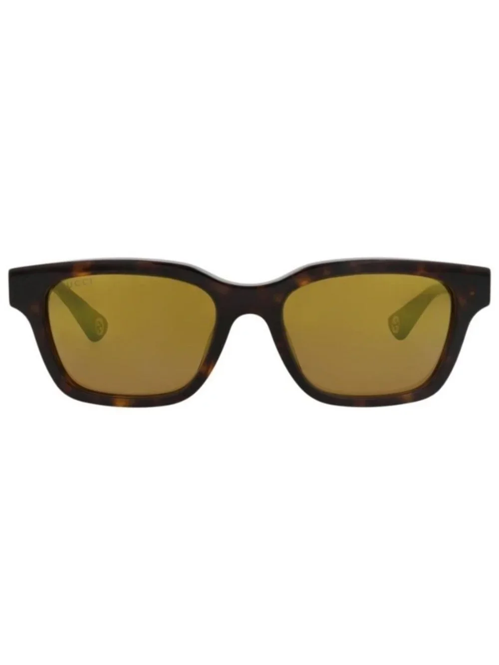 New Gucci Mens Square/Rectangle Havana Havana Gold Fashion Designer Sunglasses